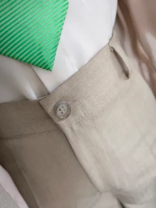 Traje de niño para ceremonia/comunión,beig,talla12
