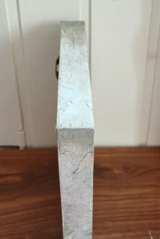 Quadro shabby chic fiori dipinti su legno