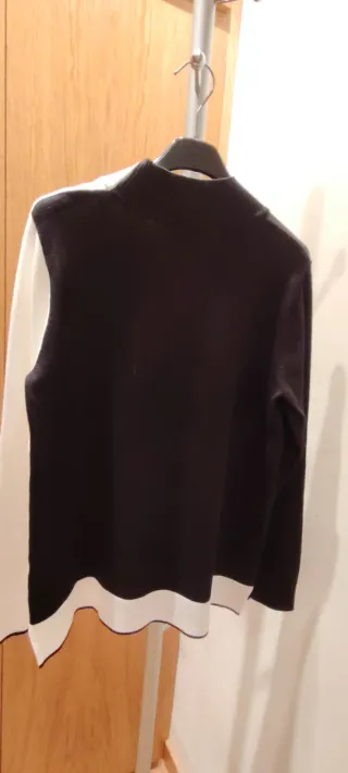 Jersey mujer talla S negro y blanco