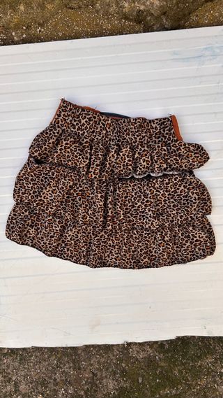 Falda leopardo mujer talla única