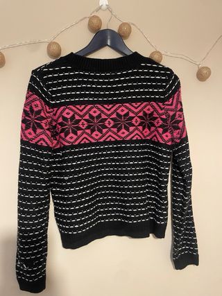 Jersey Topshop Grecas Rosa y Negro