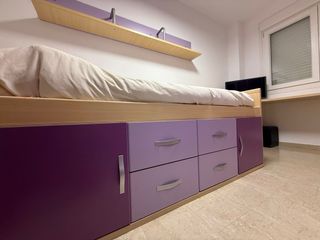 Dormitorio juvenil completo tonos morado