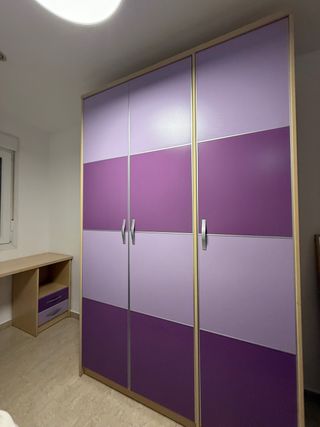 Dormitorio juvenil completo tonos morado