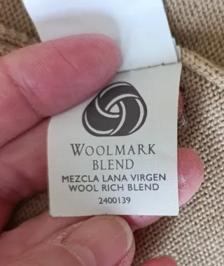 Chaqueta lana y piel camel