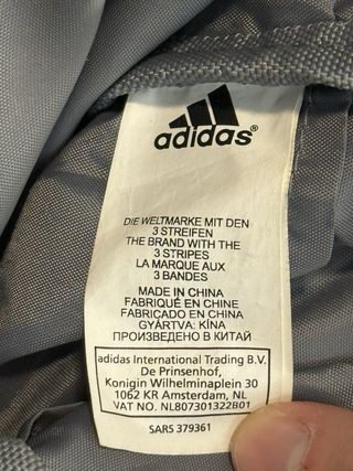 Bolso Adidas Vintage Y2K Gris y Negro