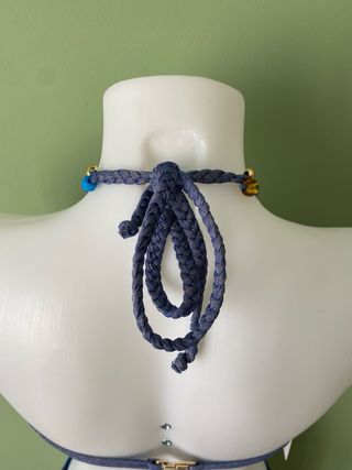 Costume intero Wolford blu metallizzato