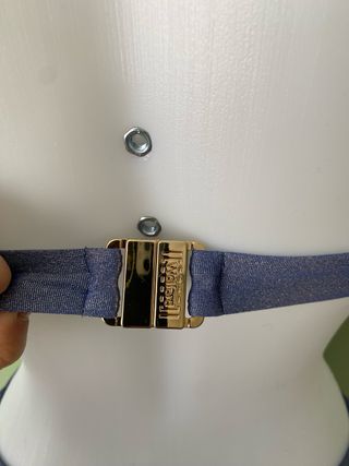 Costume intero Wolford blu metallizzato