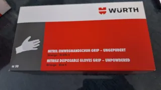 Caja Guantes Nitrilo Wurth Talla S x50