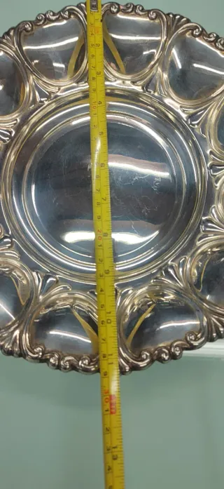 Plato decorativo de alpaca