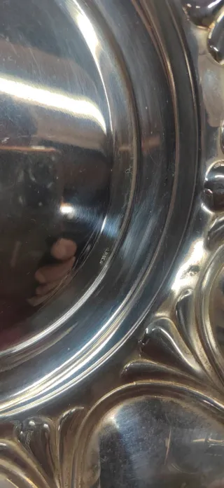 Plato decorativo de alpaca