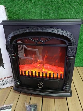 Chimenea eléctrica negra 1950 W, 37 x 23 x 51 cm