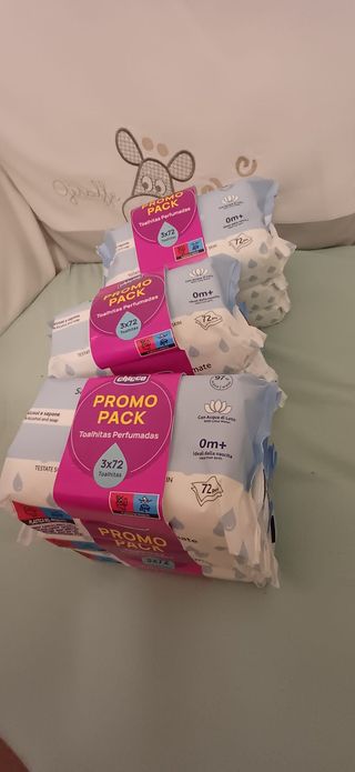 9 Pacotes Chicco Toalhitas Perfumadas