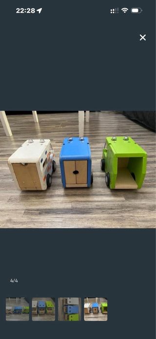 Coches de madera para niños