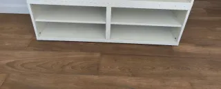 Mueble TV blanco metal y madera