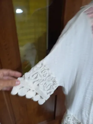 Blusa hippie manga corta bordada