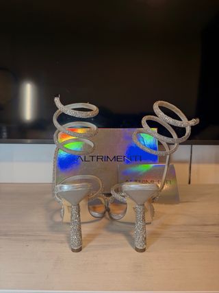 Sandalias Alma en Pena Brillantes Plata