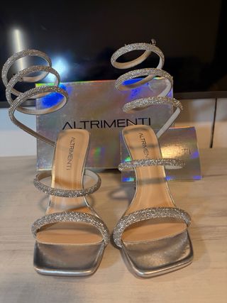 Sandalias Alma en Pena Brillantes Plata