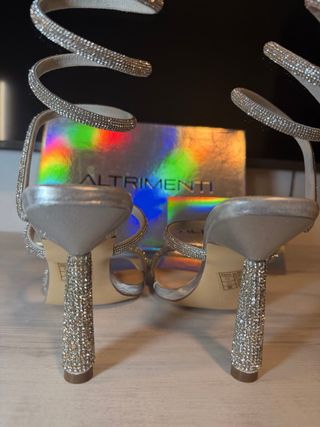 Sandalias Alma en Pena Brillantes Plata