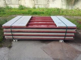 7 Chapas Panel Sandwich 1.60 largo por 1 metro