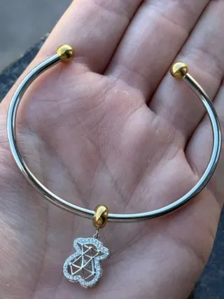 Pulsera Tous Plata y Oro con Oso