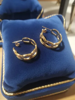 Pendientes chapados en oro 18k