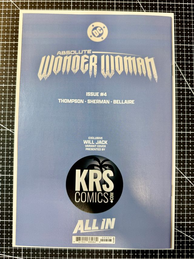 Comic USA Absolute Wonder Woman 4 Will Jack Virgin
