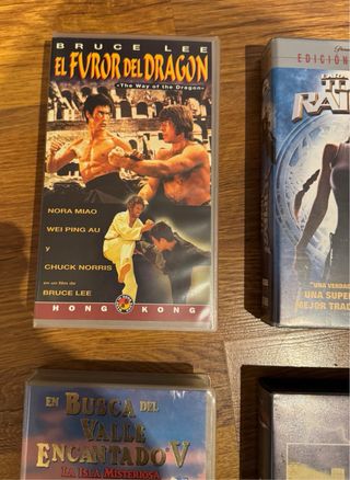 Lote Películas VHS: Bruce Lee, Tomb Raider,  Exorc