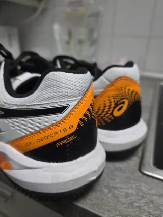 Zapatillas ASICS DECICATE 8 Naranja/Blanco