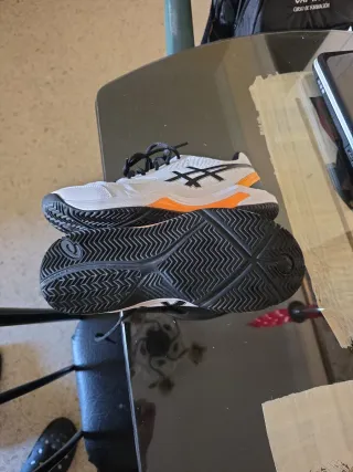 Zapatillas ASICS DECICATE 8 Naranja/Blanco