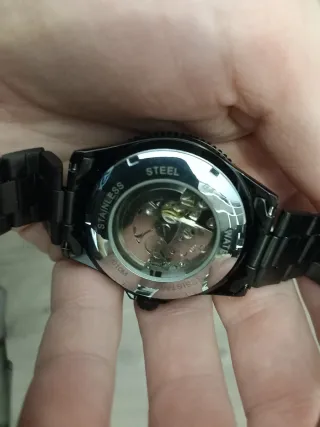 Reloj Winner Negro Metalizado Hombre