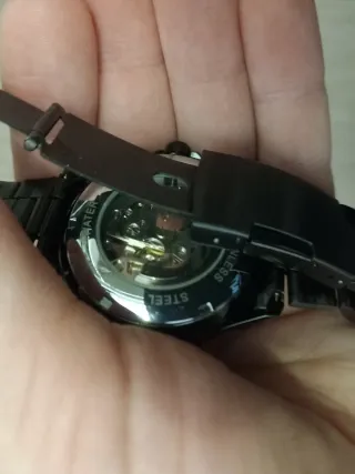 Reloj Winner Negro Metalizado Hombre