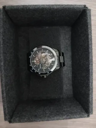 Reloj Winner Negro Metalizado Hombre
