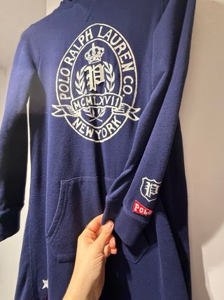 Vestido Sudadera Ralph Lauren Azul Talla 16