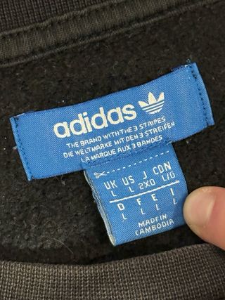 Sudadera Adidas Negra con Logo