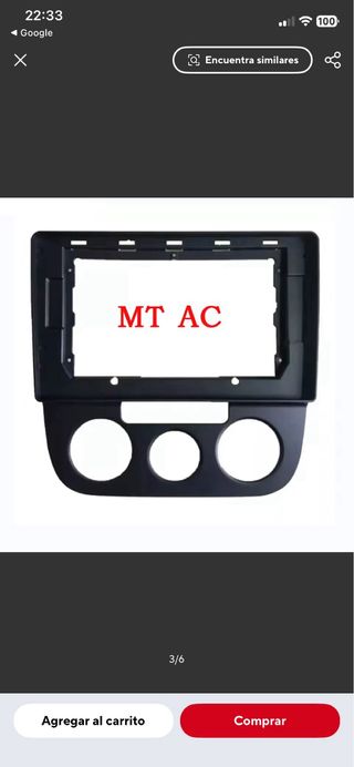 Pantalla 10” VW Sagitar Jetta 5 2006-2012