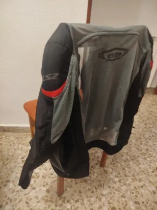 Chaqueta moto LS2 Malla Negra Roja