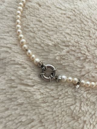 Collar de perlas con cierre marinero de plata