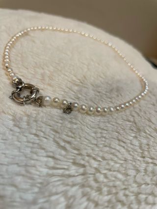 Collar de perlas con cierre marinero de plata