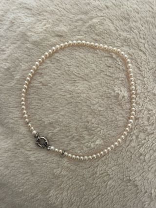 Collar de perlas con cierre marinero de plata