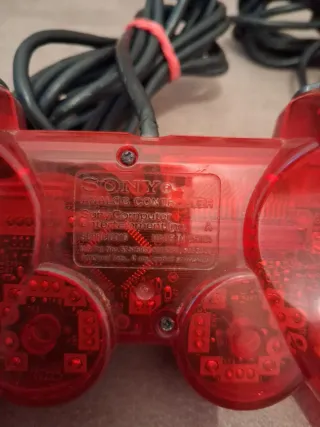 Mandos PS2 Sony Rojos Transparentes (Pack 2)