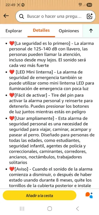 Alarma personal de emergencia 3 unid. Nuevo precin