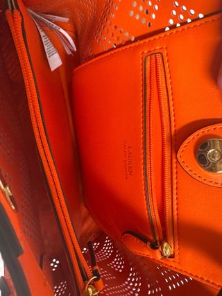 Bolso Satchel Marcy Ralph Lauren Naranja