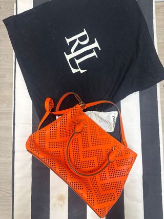 Bolso Satchel Marcy Ralph Lauren Naranja
