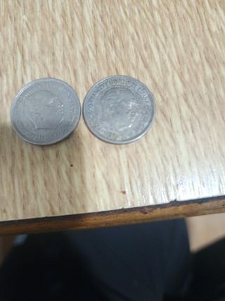 2 Monedas 5 Pesetas Franco 1957