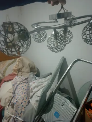 Lámpara de techo plateada