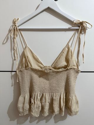 Blusa Zara Beige Talla M