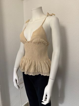 Top Zara Beige Talla M