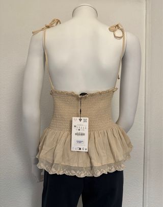 Top Zara Beige Talla M