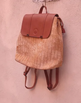 Zainetto donna beige e marrone