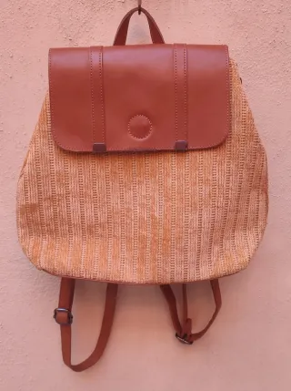 Zainetto donna beige e marrone